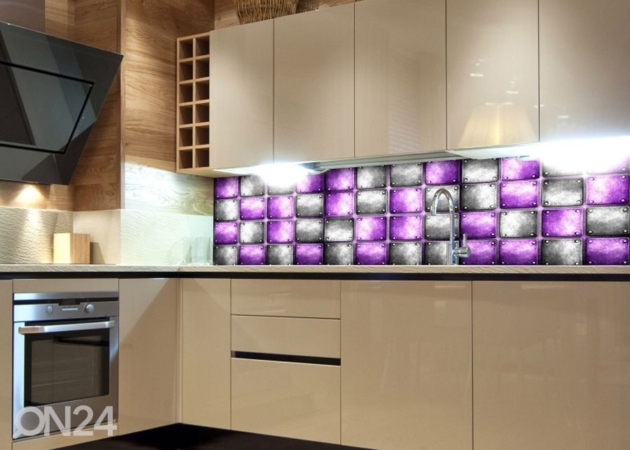 Кухонный фартук Metal tiles 180x60 см увеличить