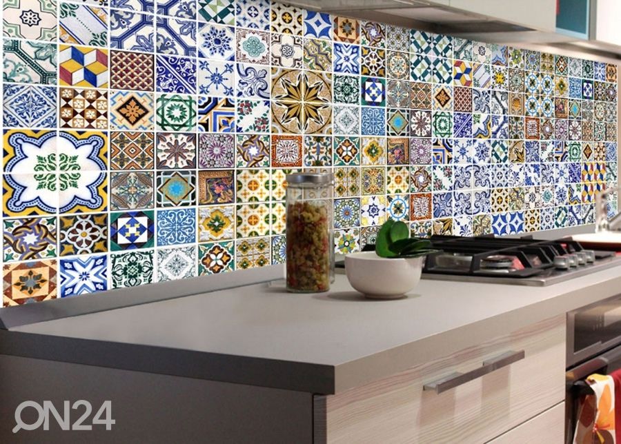 Кухонный фартук Portugal tiles 180х60 см увеличить