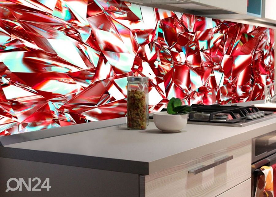 Кухонный фартук Red crystal 180х60 см увеличить
