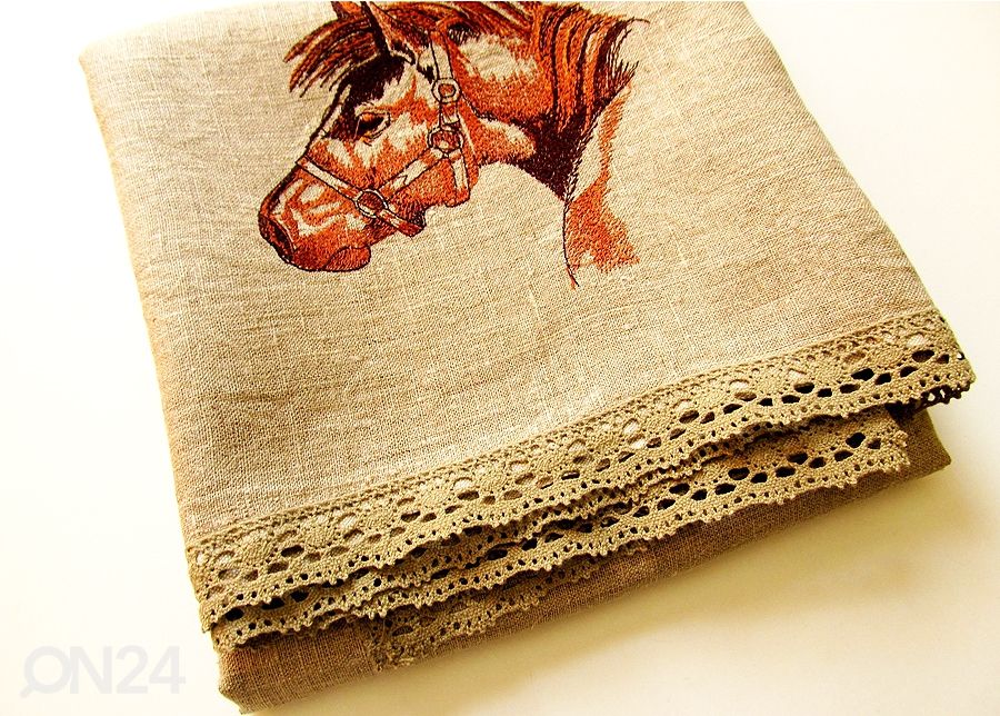 Льняное банное полотенце Лошадь увеличить