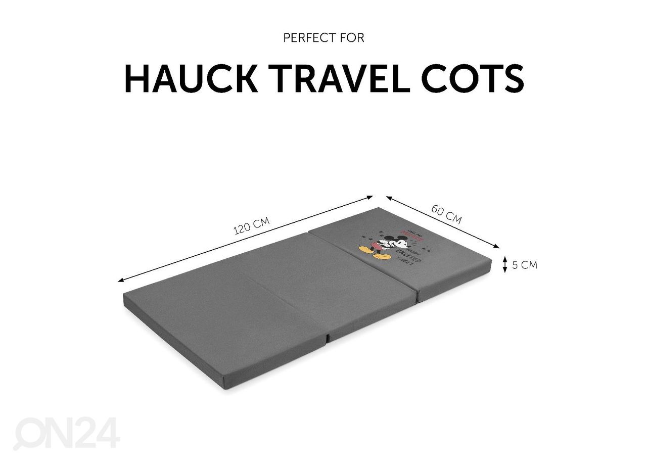 Матрас для дорожной кроватки 60x120 cm Hauck Sleeper Mickey Mouse серый увеличить