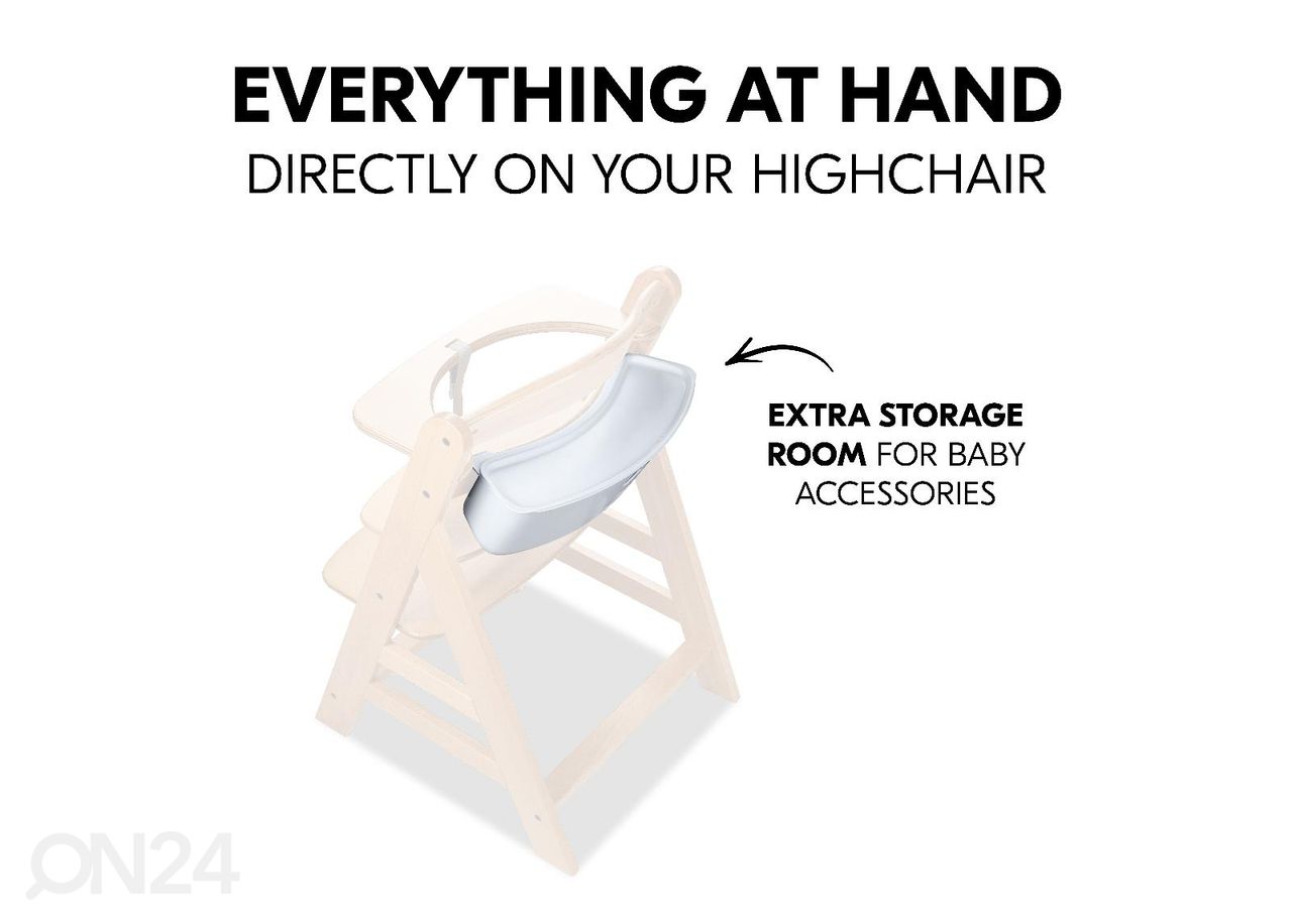 Место для хранения на спинке стульчика Hauck At Home Highchair Box S белый увеличить