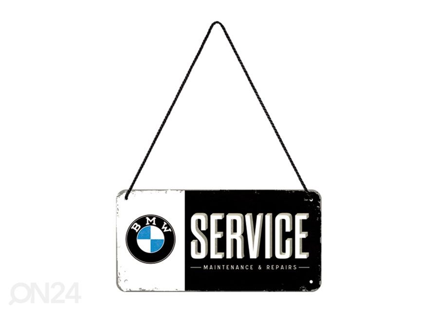 Металлический постер в ретро-стиле BMW Service 10x20 cm увеличить
