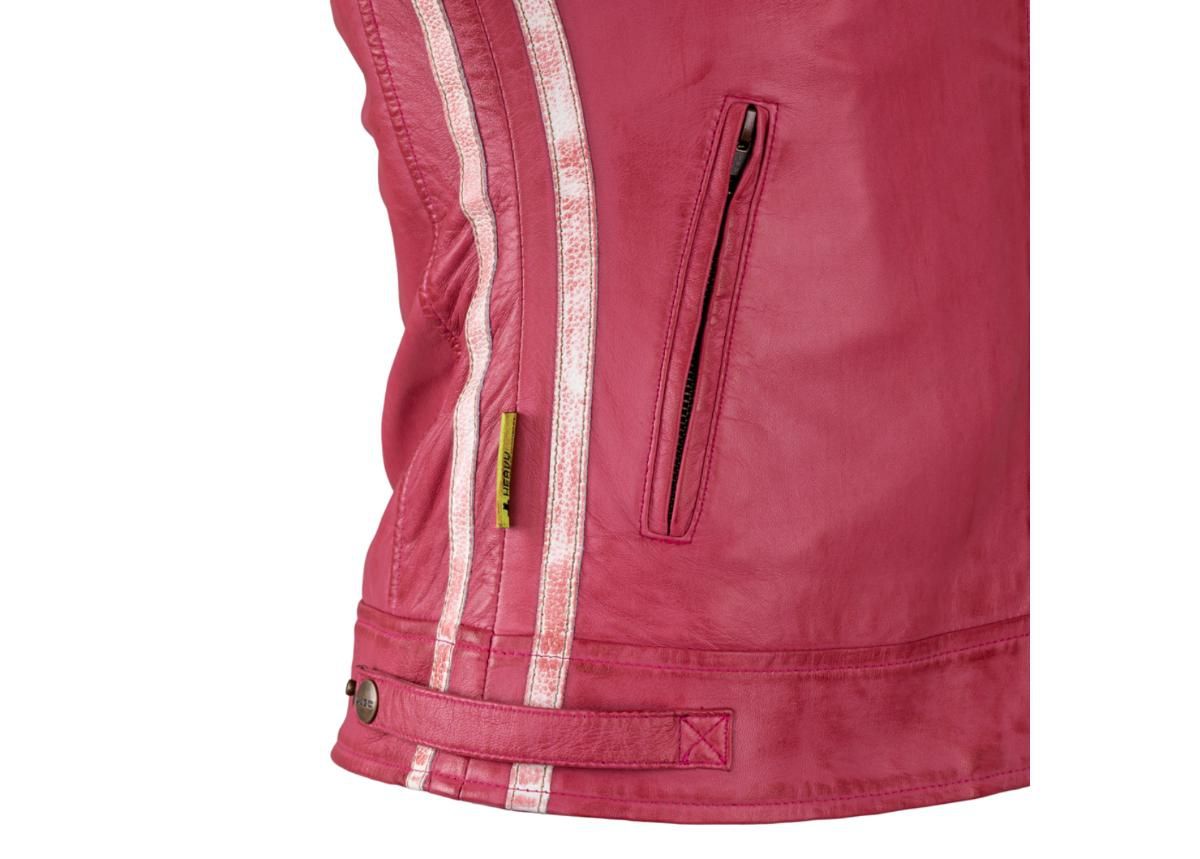Мотоциклетная куртка женская кожаная W-TEC Sheawen розовая увеличить