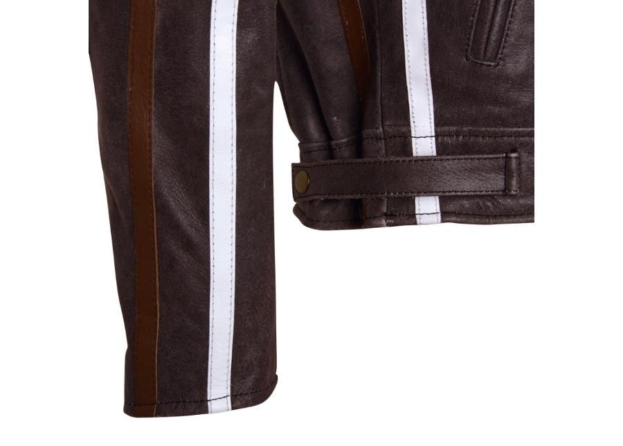 Мужская мотоциклетная куртка из кожи 2058 коричневая BOS увеличить