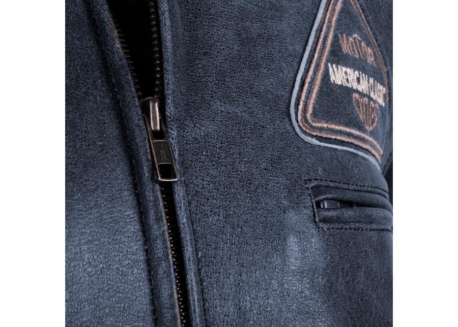 Мужская мотоциклетная куртка из кожи BOS 2058 Navy увеличить
