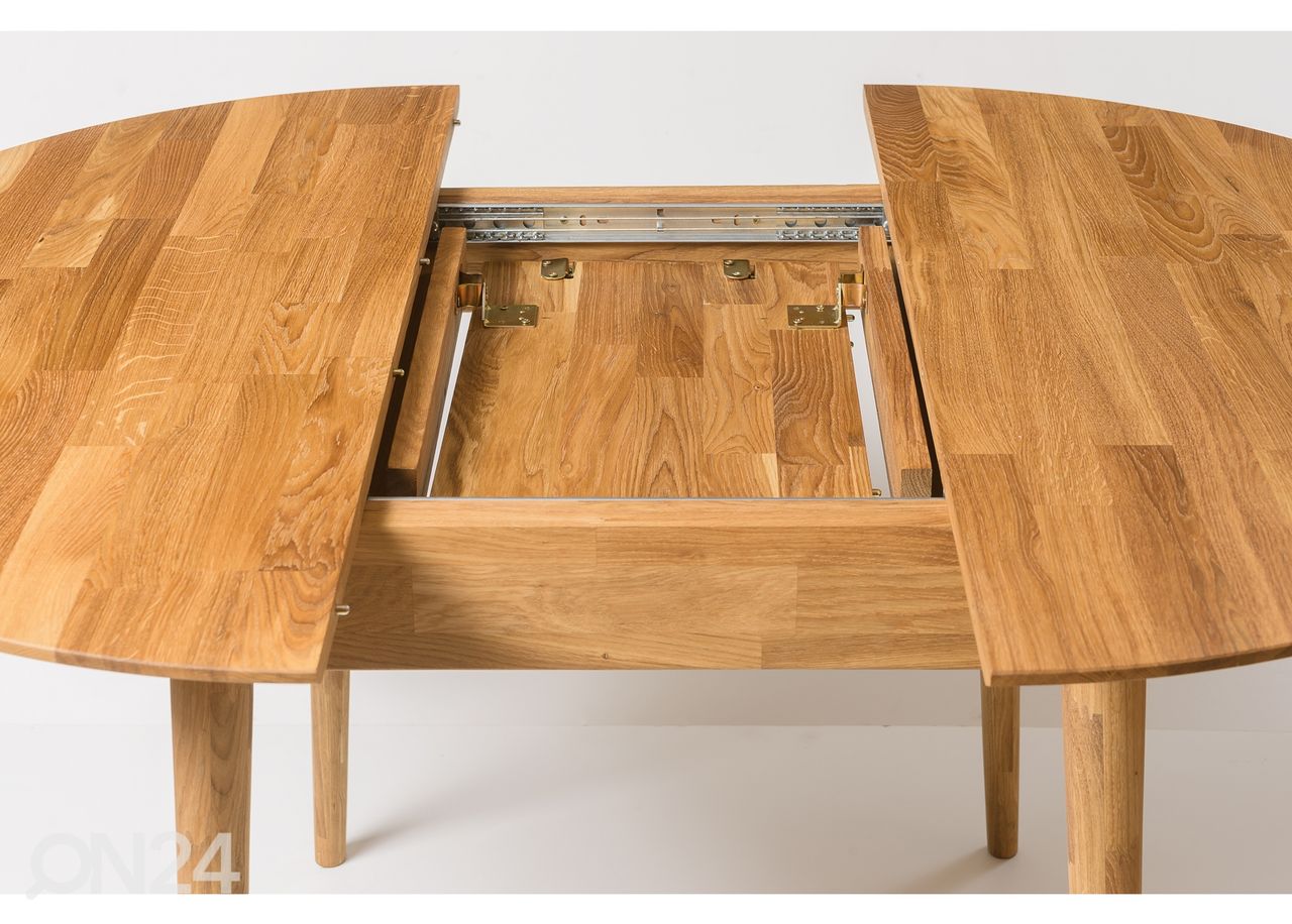 Обеденный стол из массива дуба Scan 100x100/130 cm+ 2 стула Irma увеличить