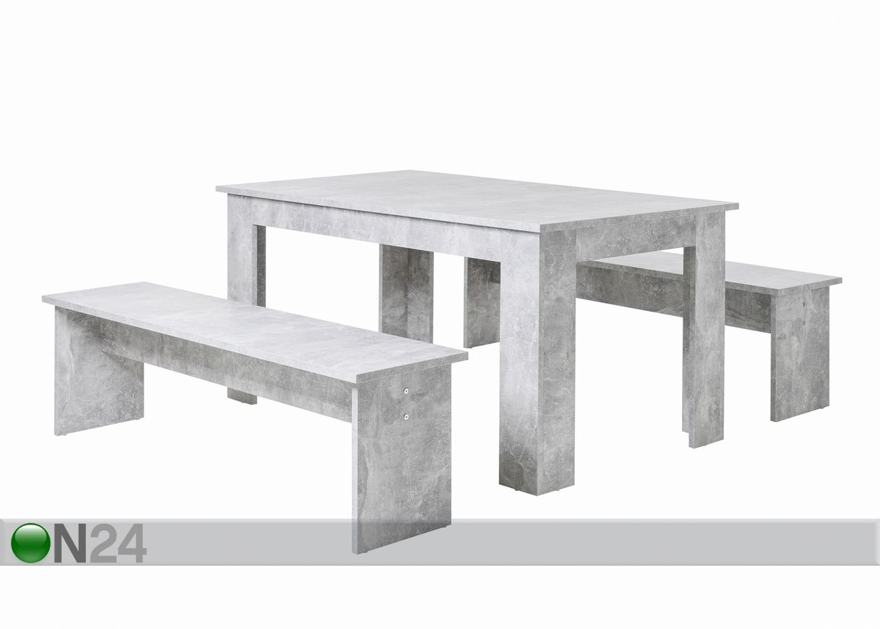 Обеденный стол 139x80 cm + 2 скамьи увеличить