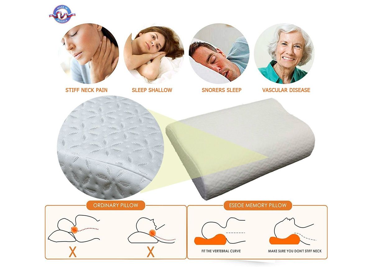 Ортопедическая подушка с пеной с эффектом памяти EcoSapiens Memory Plus увеличить