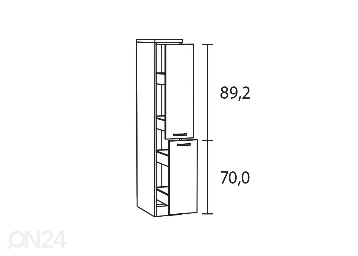 Полувысокий выдвижной кухонный шкаф Vigo 30 cm увеличить
