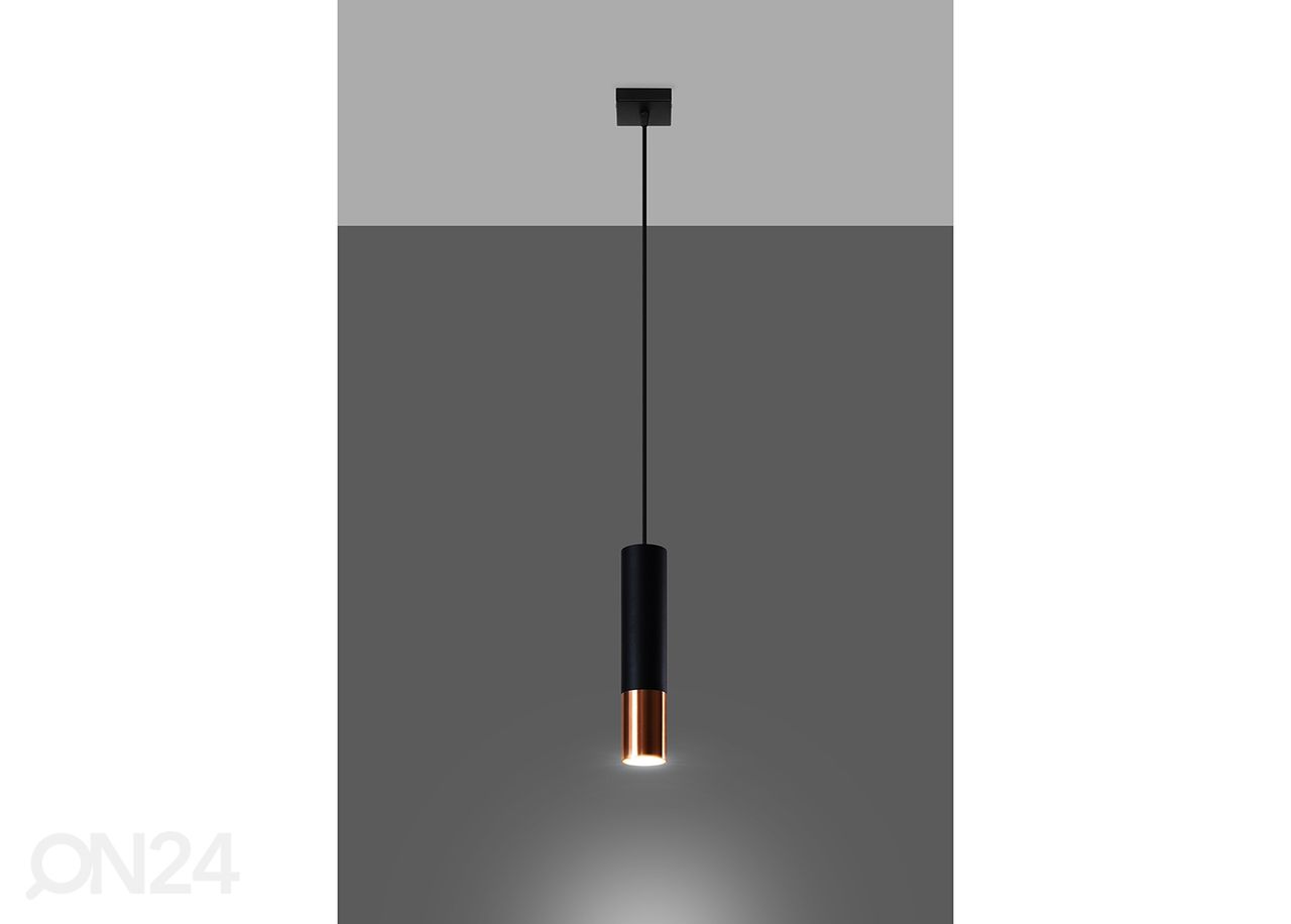 Потолочный светильник Loopez 1, чёрный/медь увеличить