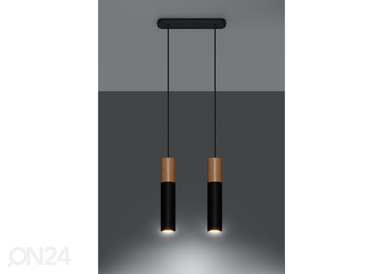Потолочный светильник Pablo 2, черный/ натуральный увеличить