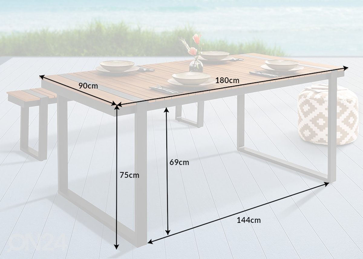 Садовый стол Tampa 180x90 cm увеличить