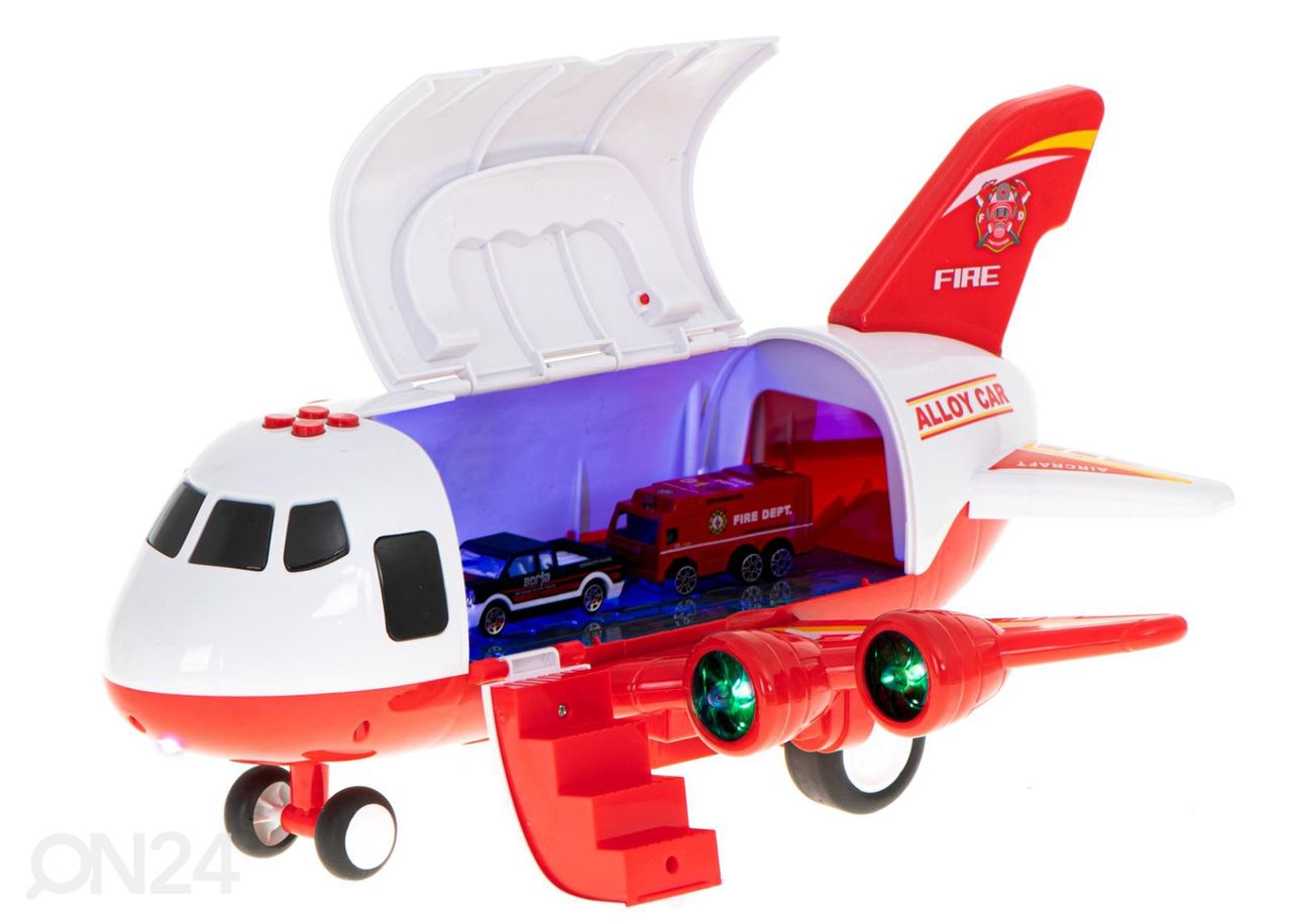Транспортный самолет с водометом + 2 пожарные машины увеличить