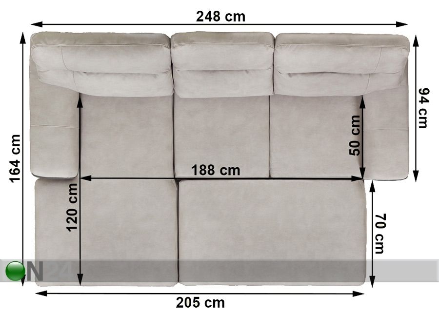 Угловой диван-кровать с ящиком ErikaII увеличить