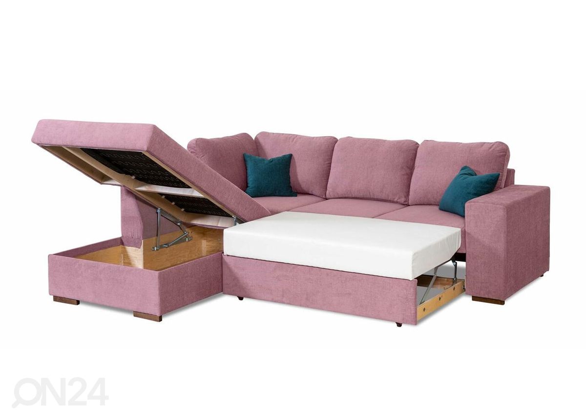 Угловой диван-кровать с ящиком Nora увеличить