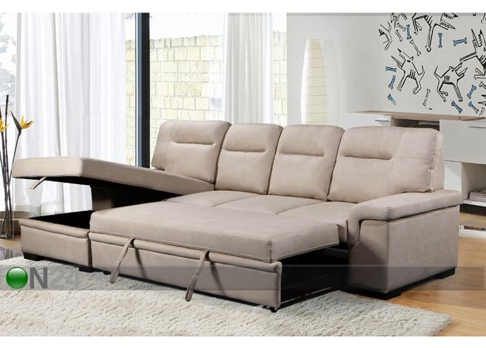 Угловой диван-кровать с ящиком Pam увеличить