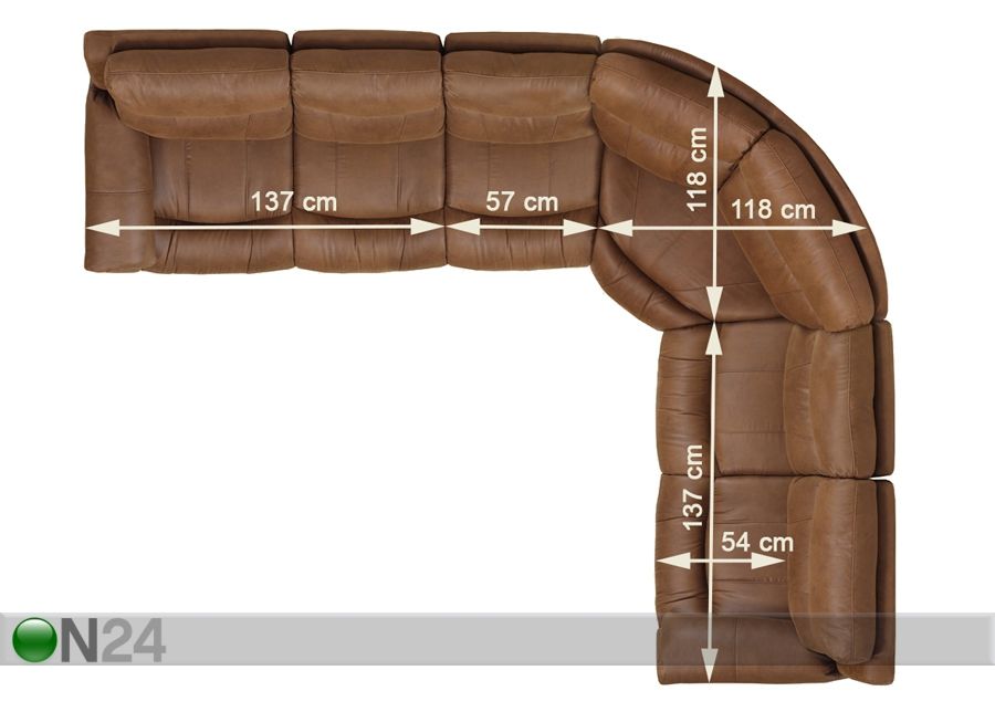 Угловой диван Relax2, золотисто-коричневый увеличить
