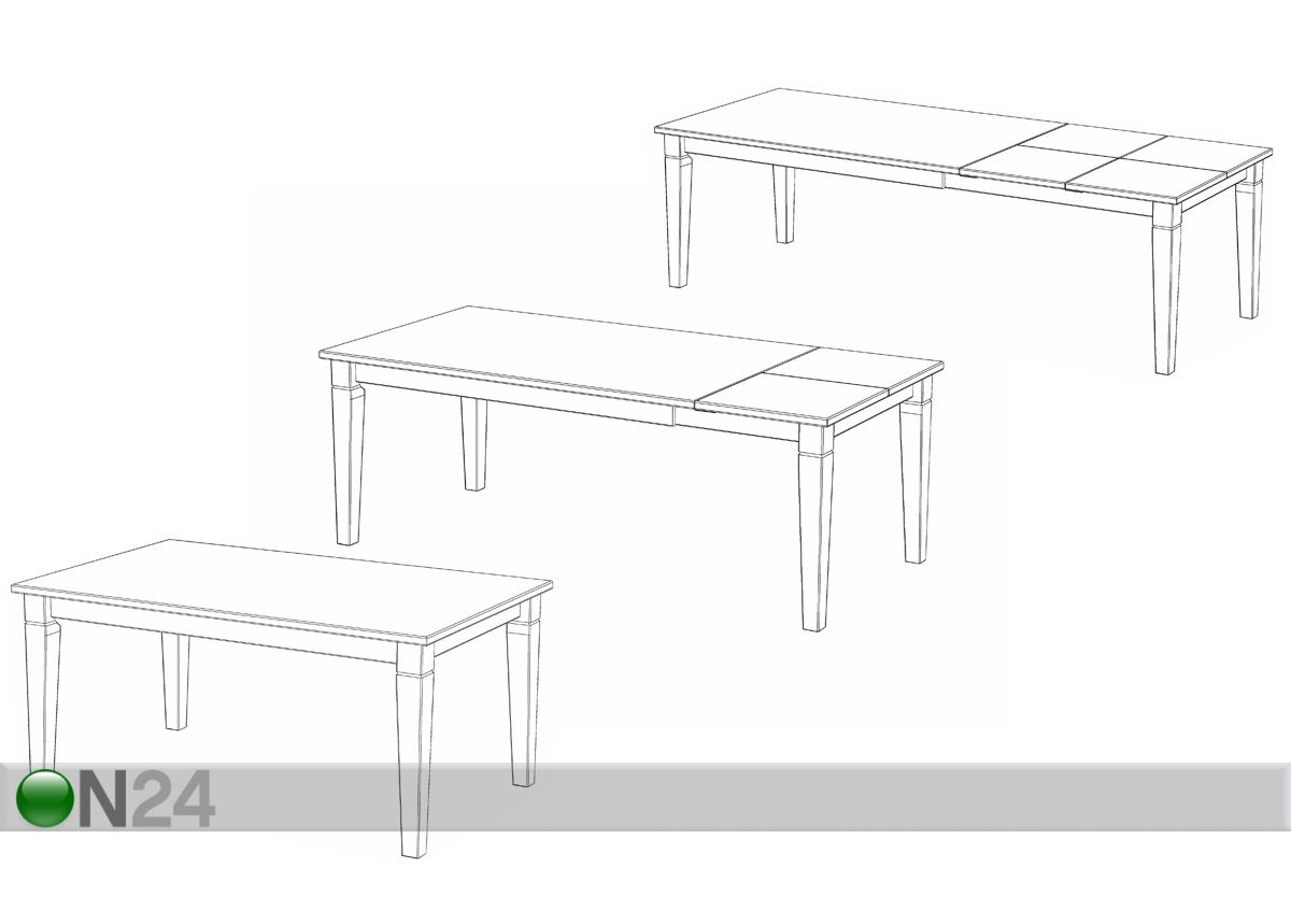 Удлиняемый обеденный стол Windsor 100x160-260 cm увеличить