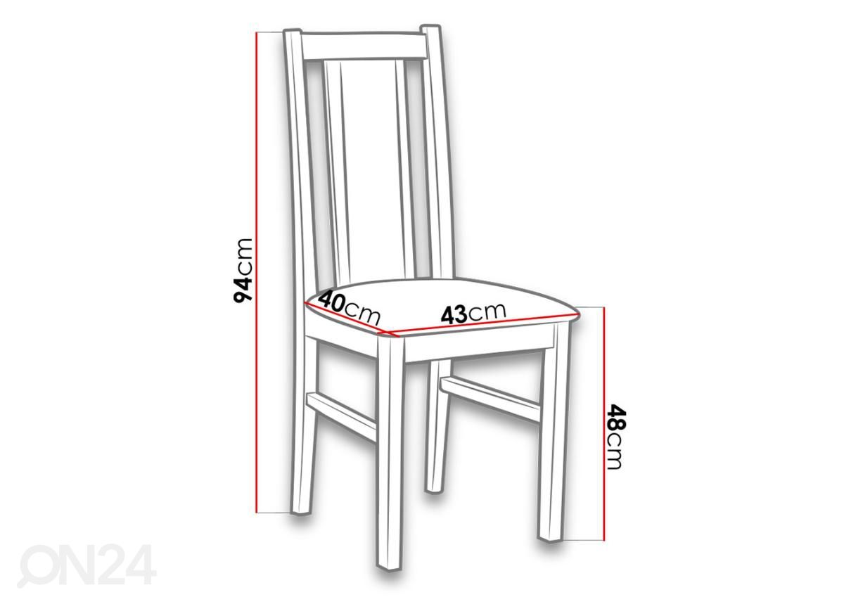 Удлиняющийся обеденный стол 120-150x80 см + 4 стула увеличить