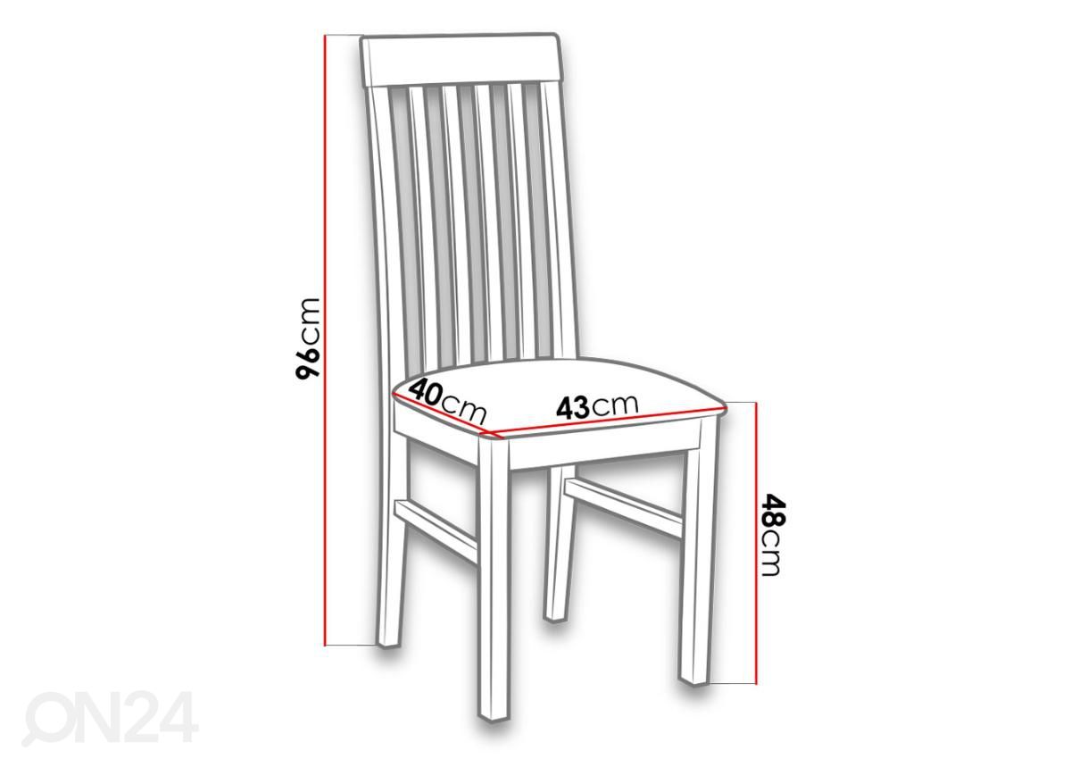 Удлиняющийся обеденный стол 80x140-150 cm + 6 стульев увеличить