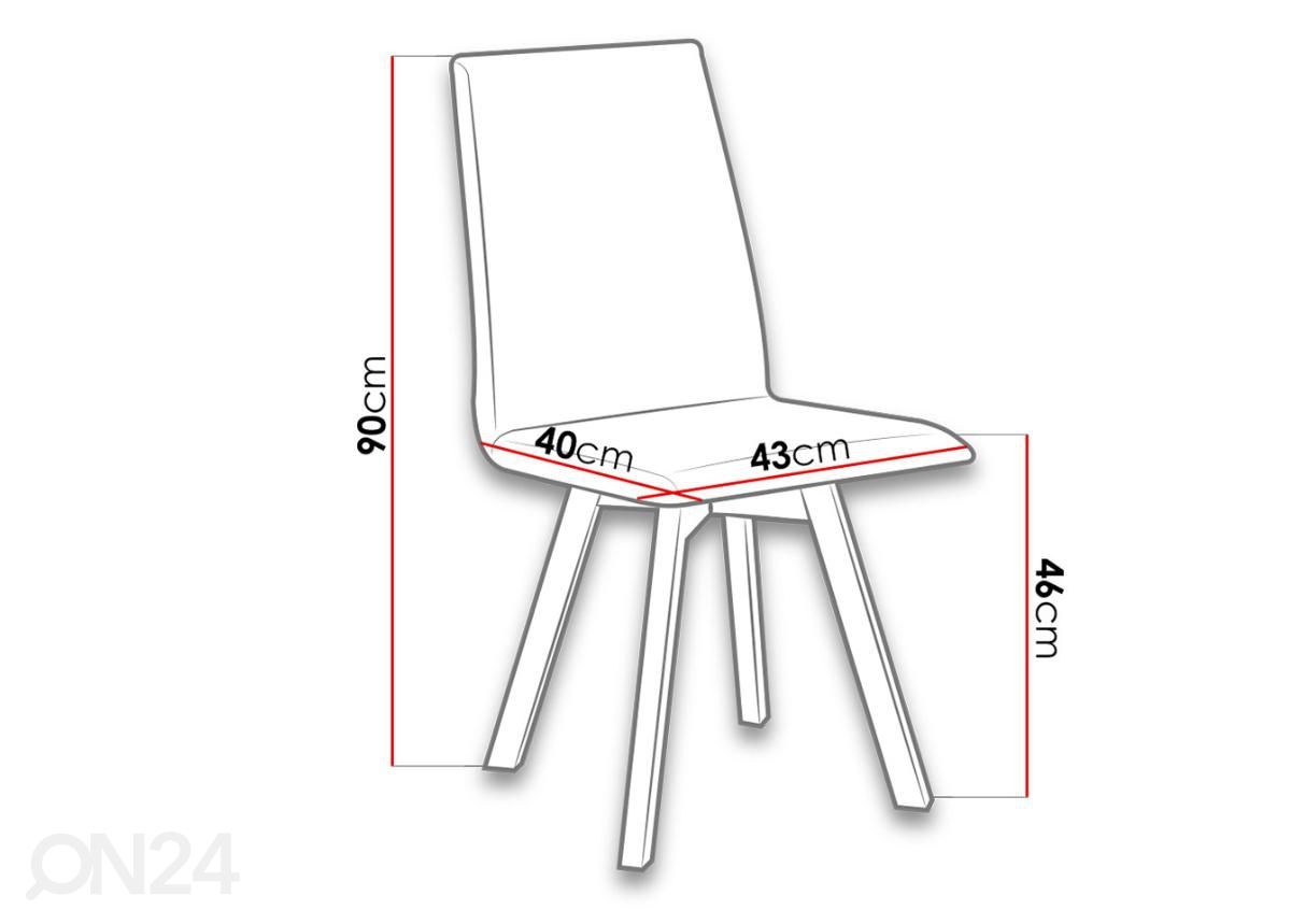 Удлиняющийся обеденный стол 80x140-180 cm + 6 стульев увеличить