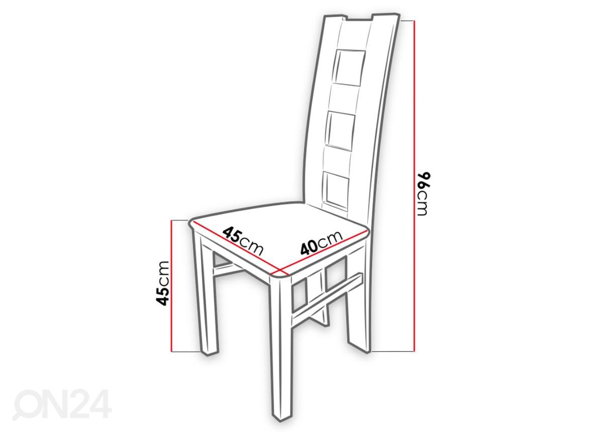 Удлиняющийся обеденный стол 90x160-210 см + 6 стульев увеличить