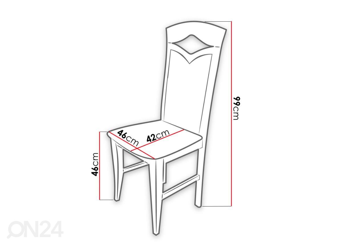 Удлиняющийся обеденный стол 90x160-240 cm + 6 стульев увеличить