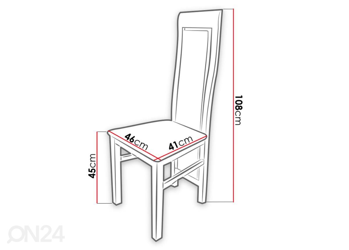Удлиняющийся обеденный стол 90x170-250 см + 6 стульев увеличить