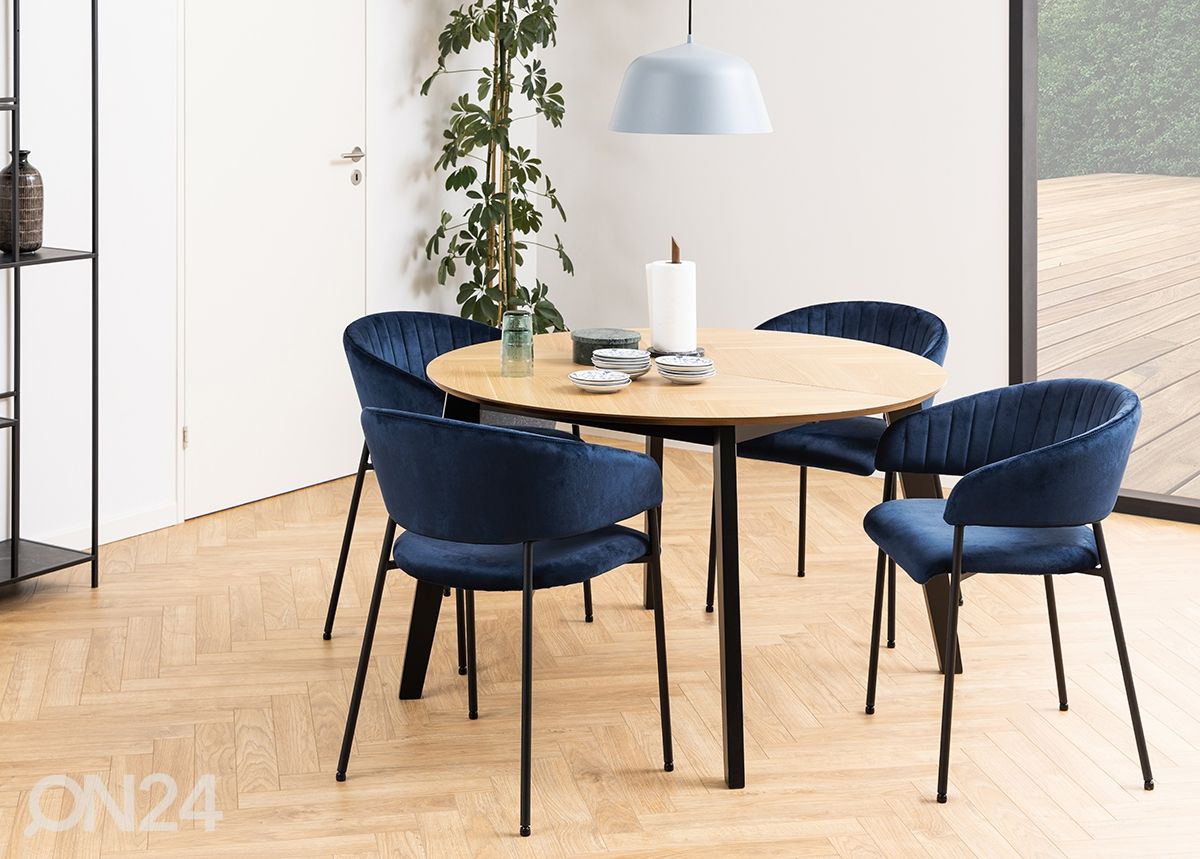 Удлиняющийся обеденный стол Grace Ø120/198 cm увеличить