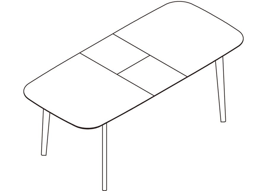 Удлиняющийся стол Block 90x160-200 cm увеличить
