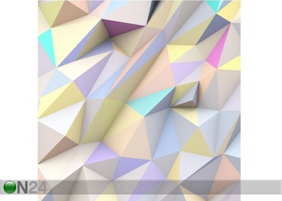 Флизелиновые фотообои Geometric Pastel Triangles In 3D увеличить