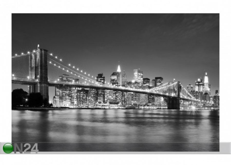 Флизелиновые фотообои Nighttime Manhattan Bridge II увеличить