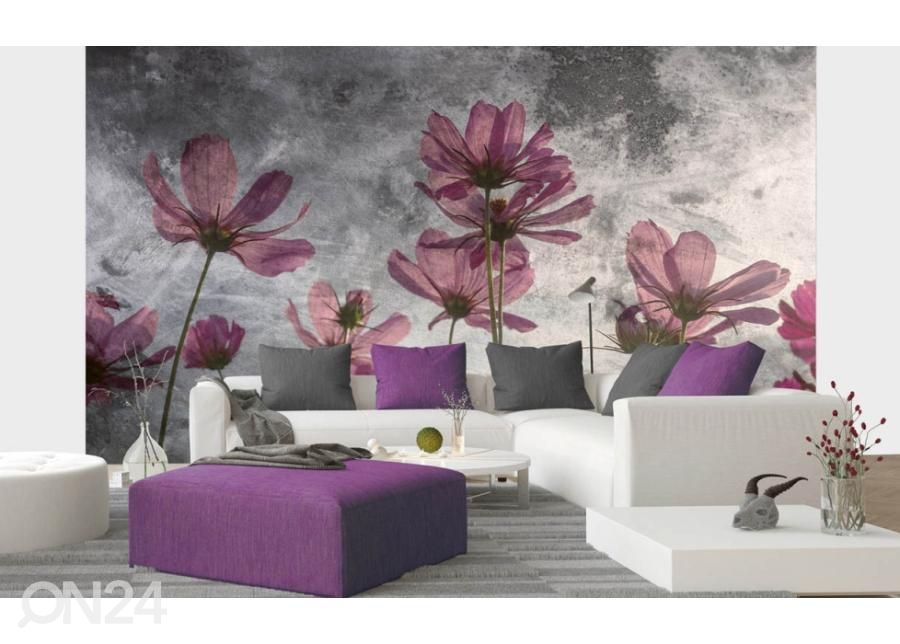 Флизелиновые фотообои Violet Flower Abstract 150x250 см увеличить