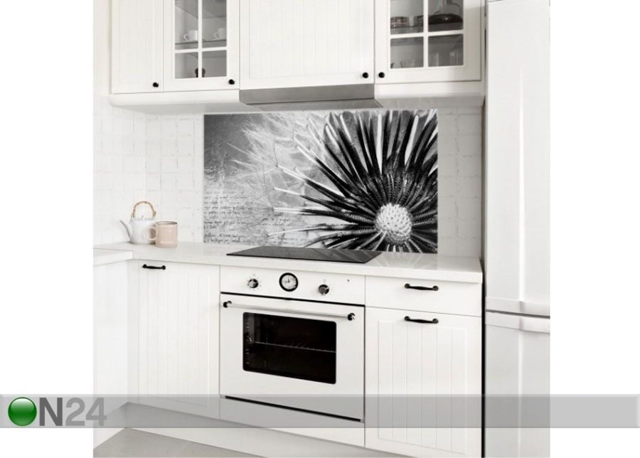 Фотостекло для кухонного фартука Dandelion Black & White 1, 59x60 cm увеличить