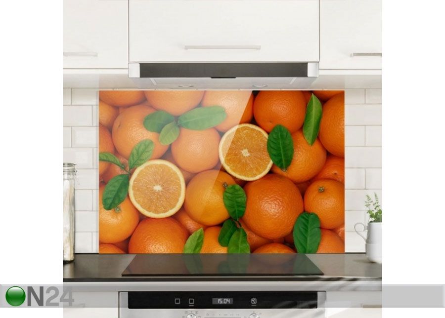 Фотостекло для кухонного фартука Juicy Oranges 59x120 cm увеличить