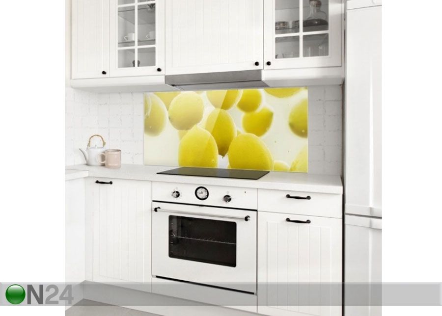 Фотостекло для кухонного фартука Lemon In The Water 59x120 cm увеличить