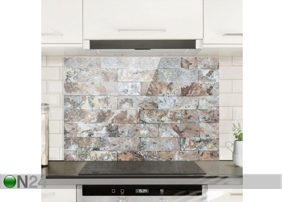 Фотостекло для кухонного фартука Natural Marble Stone Wall 40x60 cm увеличить