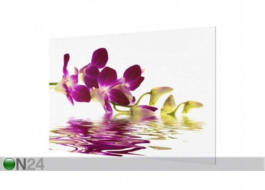 Фотостекло для кухонного фартука Pink Orchid Waters 40x100 cm увеличить