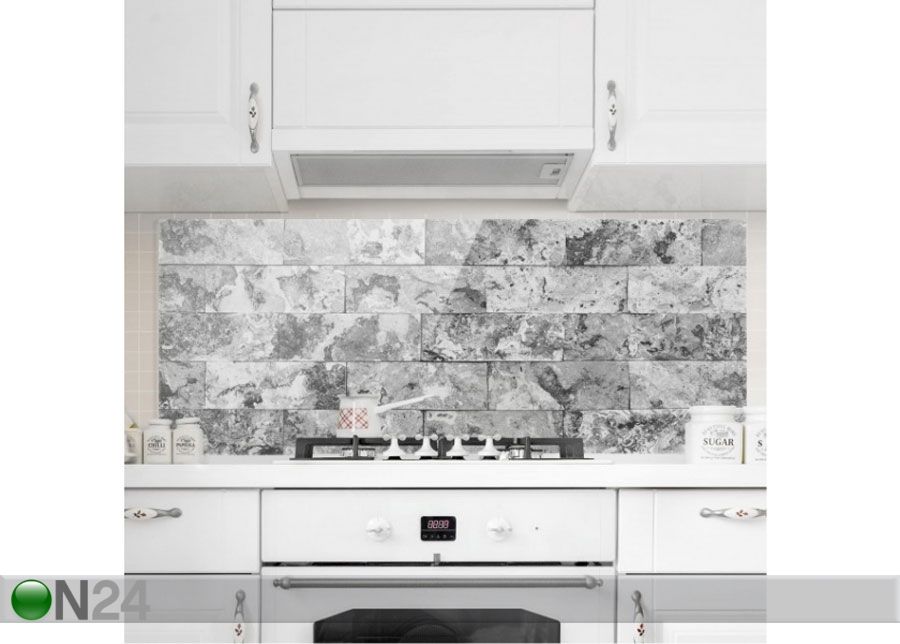 Фотостекло для кухонного фартука Stone Wall Natural Marble Grey 59x80 cm увеличить