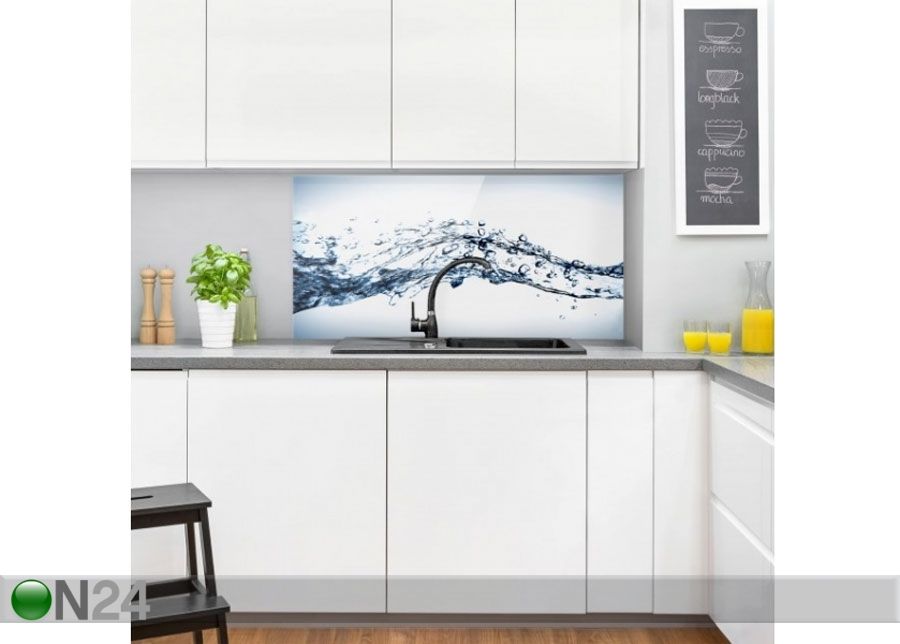 Фотостекло для кухонного фартука Water Splash 59x120 cm увеличить