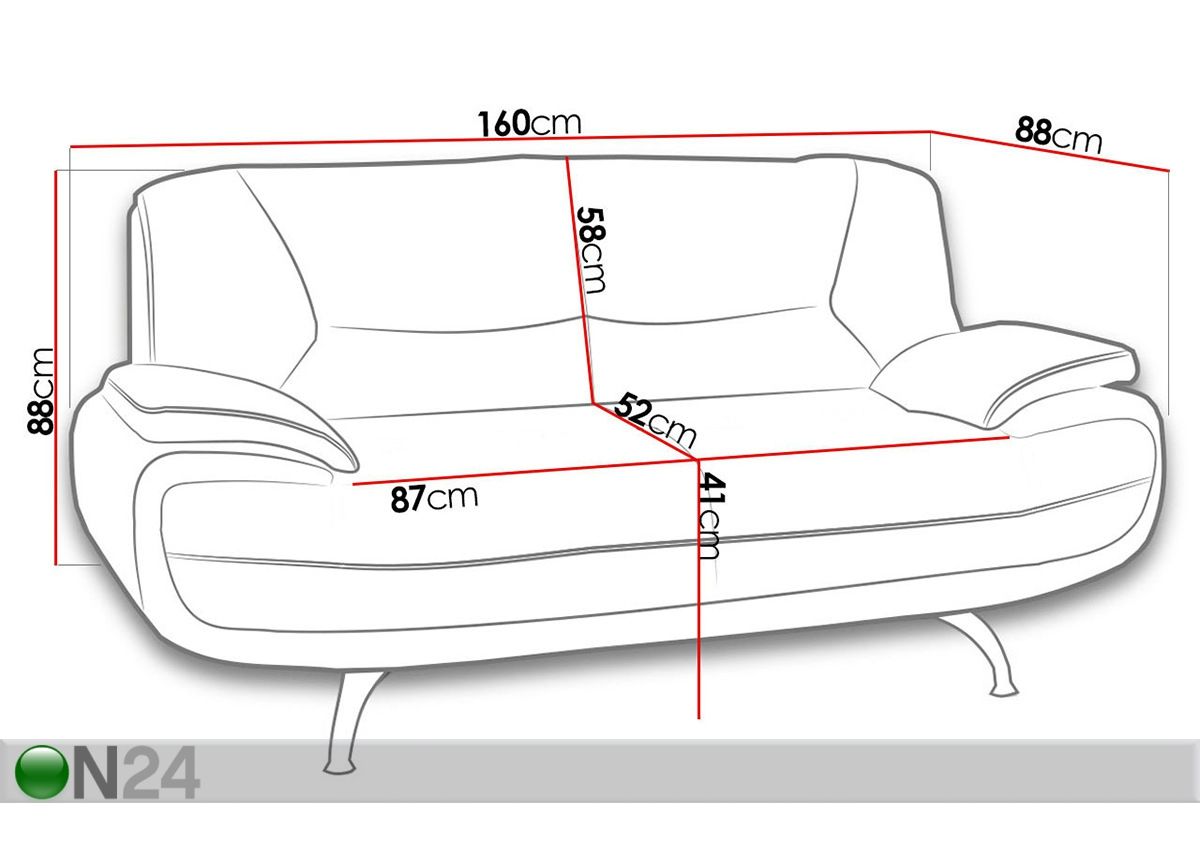 2-местный диван увеличить