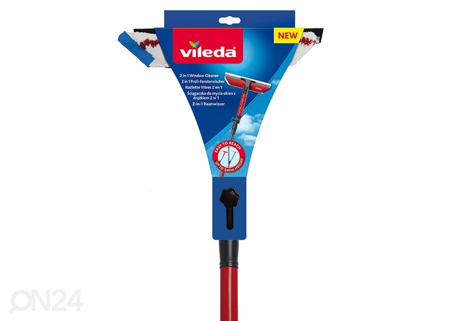 Vileda 2in1 щётка с телескопической ручкой для мытья окон увеличить
