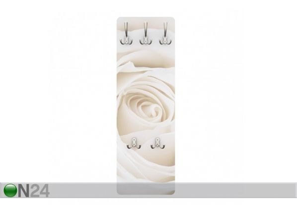 Вешалка настенная Pretty White Rose 139x46 cm