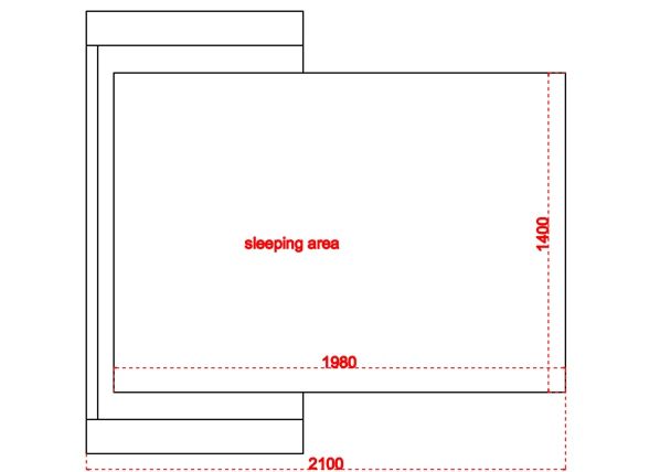 Диван-кровать Franke с пружинным матрасом 140 cm