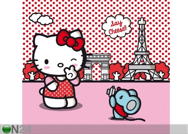 Затемняющее фотошторы Hello Kitty with mouse 180x160 см