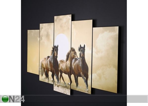 Картина из 5-частей Horse II, 100x60 cm