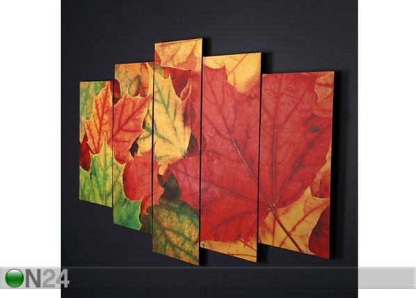 Картина из 5-частей Leaves I, 100x60 cm