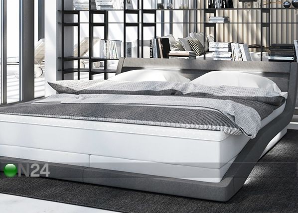 Кровать с LED освещением + матрас 180x200 cm