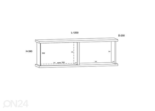 Полка настенная 120 cm